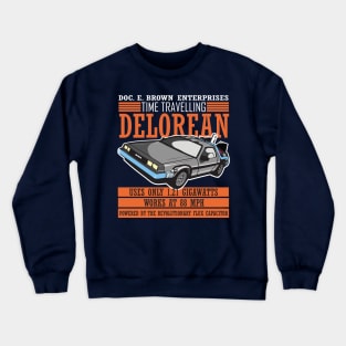 Doc E Brown Enterprises Time Travelling Delorean Crewneck Sweatshirt